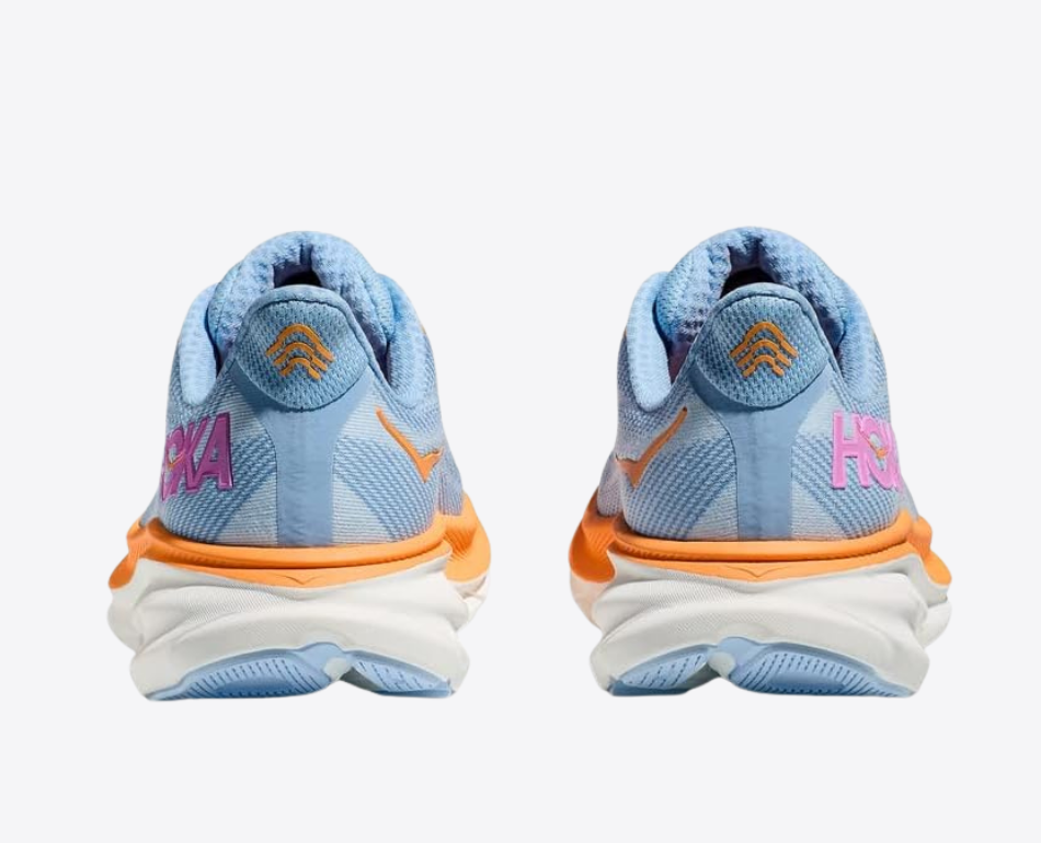 Clifton 9 Sneakers Blauw Oranje