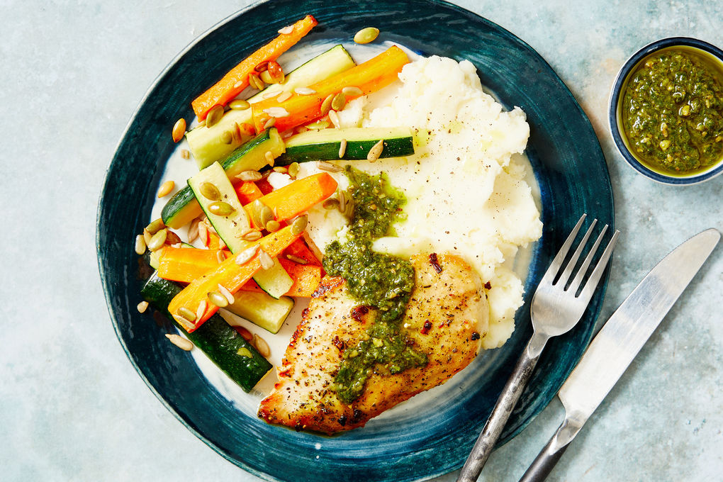 Roast Chicken with Mashed Potato's & Steamed Greens ebook