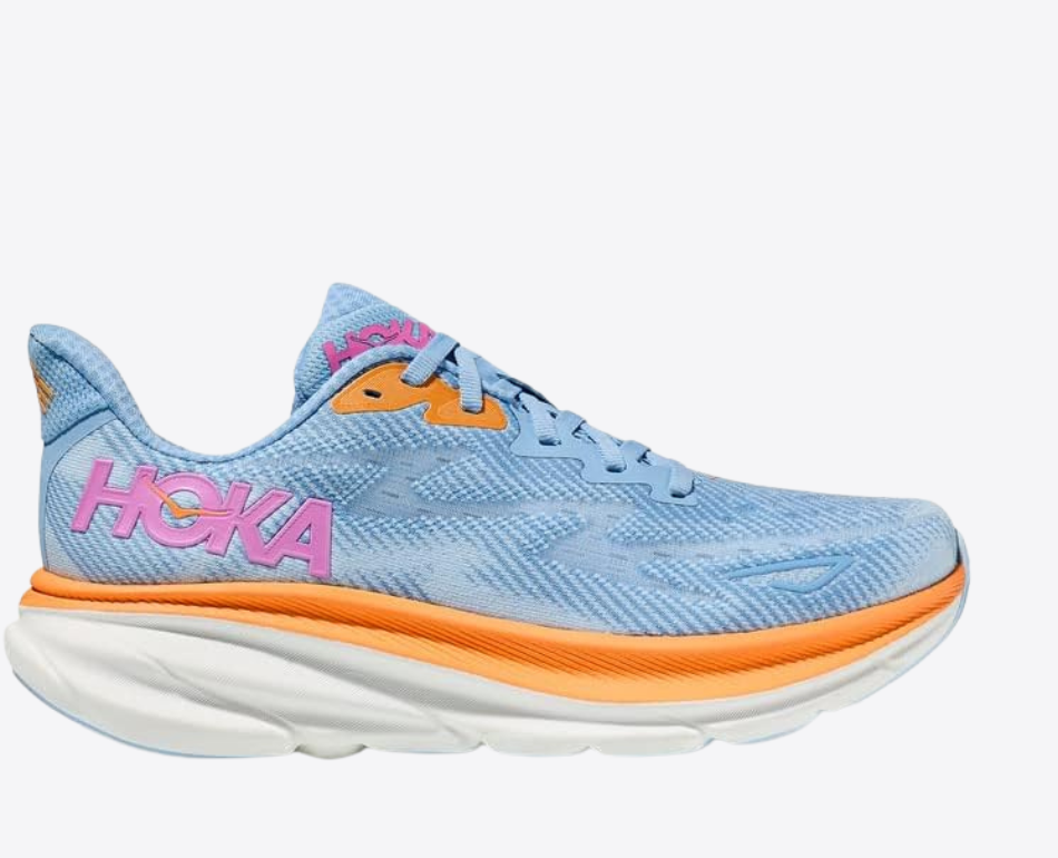 Clifton 9 Sneakers Blauw Oranje