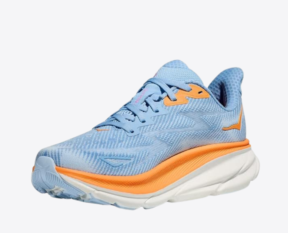 Clifton 9 Sneakers Blauw Oranje